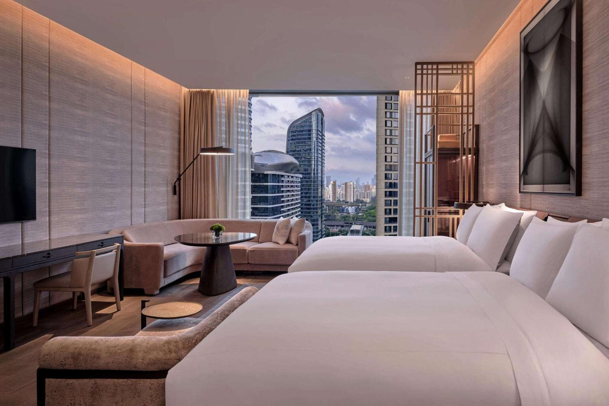 Conrad Shenzhen, The First Art Museum Hotel In Greater Bay Area With The Stunning Bay And Sunset View In The Hotel Terrace Exterior foto
